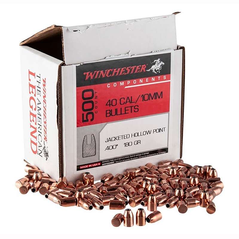 Winchester Ammo WB40HP180D Centerfire Handgun Reloading 40SW 180gr Jacketed Hollow Point 500 Per Box3 Case