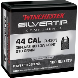 Winchester Ammo WB44ST210X Centerfire Handgun Reloading 44Mag 210gr Silvertip Hollow Point 100 Per Box10 Case