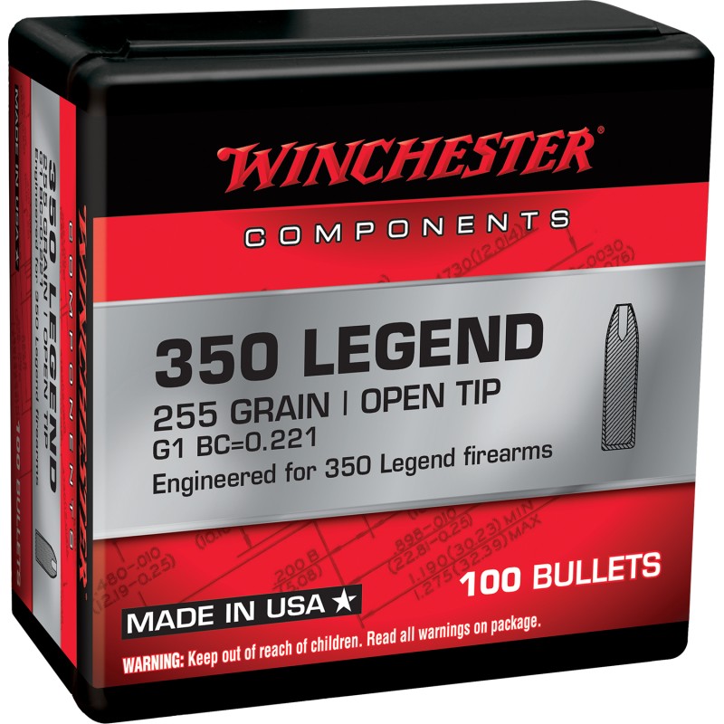 Winchester Ammo WB350L255X   350Legend 255gr Open Tip 100 Per Box10 Case