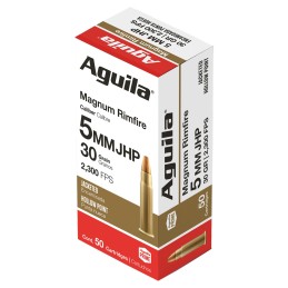 Aguila 1B222405 Target  Range Rimfire 5mm Rem Mag 30gr Semi Jacketed Hollow Point 50 Per Box20 Case