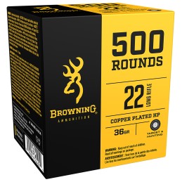 Browning Ammo B194122000 BPR Performance Rimfire  22LR 36gr Plated Hollow Point 1000 Per Box2 Case