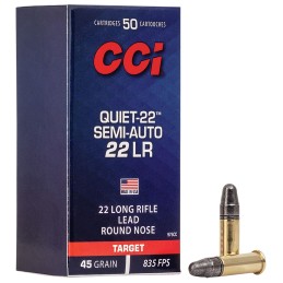 CCI 975CC Quiet22  22LR 45gr Lead Round Nose 50 Per Box100 Case