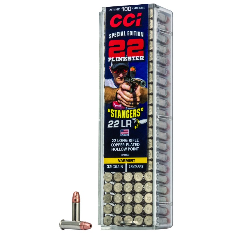 CCI 50100CC Stangers  22LR 32gr Copper Plated Hollow Point 100 Per Box50 Case