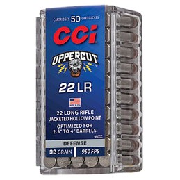 CCI 960CC Uppercut Defense 22LR 32gr Jacketed Hollow Point 50 Per Box100 Case