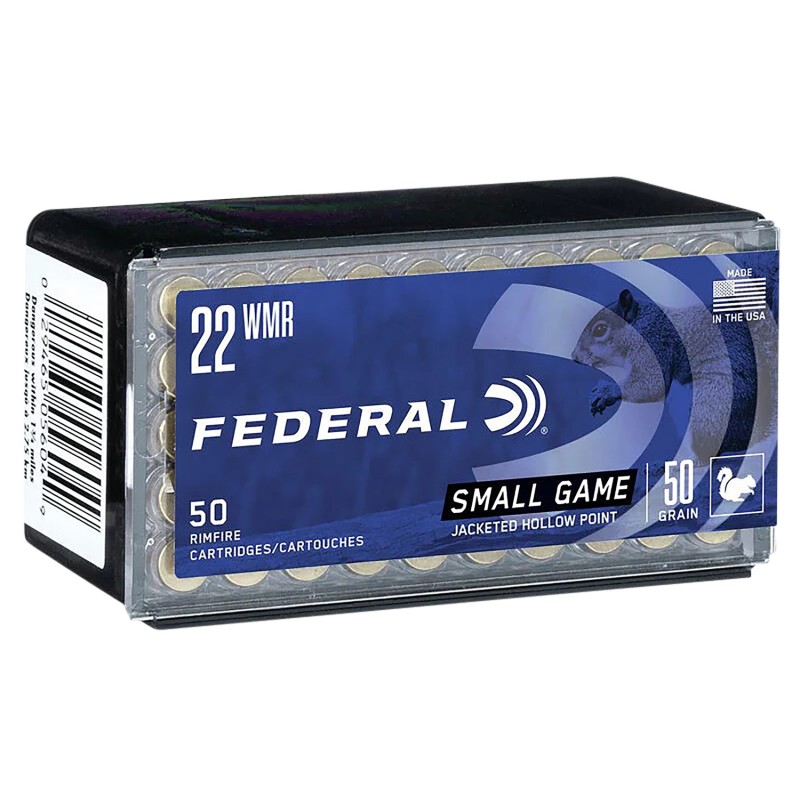 Federal 757 Small Game  Target  22WMR 50gr Jacketed Hollow Point 50 Per Box60 Case