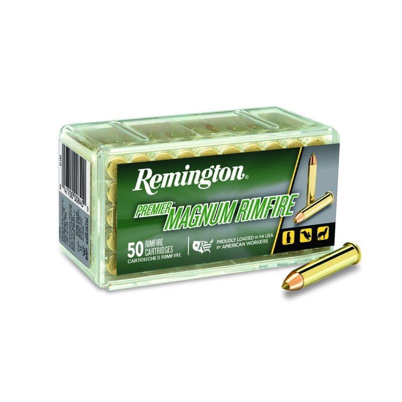 Remington Ammunition 21184 Premier Magnum Rimfire 22WMR 33gr AccuTip V 50 Per Box40 Case