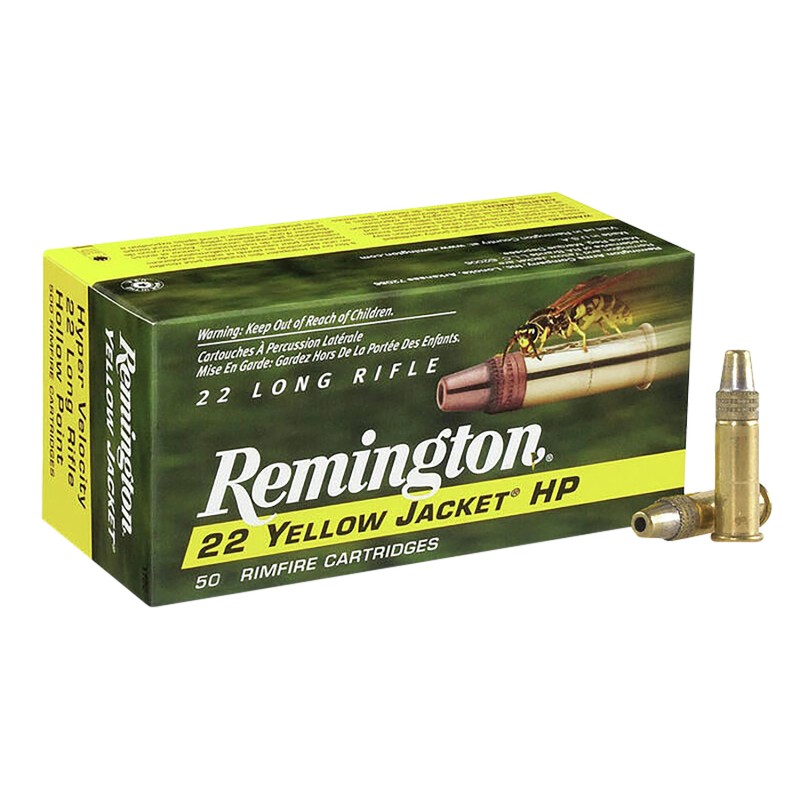 Remington Ammunition 21074 Yellow Jacket Rimfire 22LR 33gr Truncated Cone Hollow Point 50 Per Box100 Case