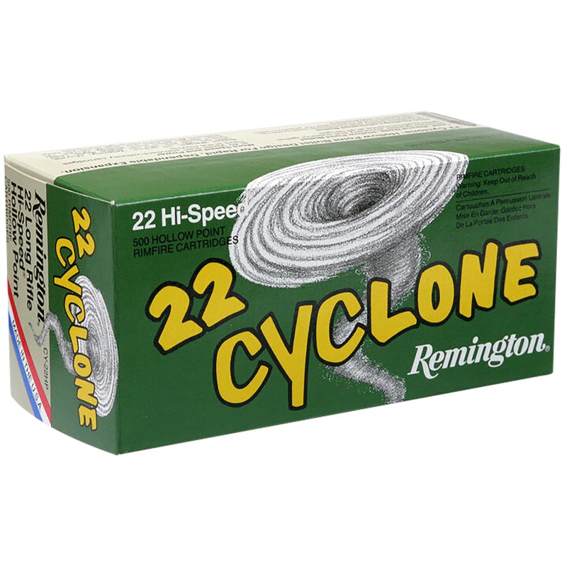 Remington Ammunition 21222 Cyclone Rimfire 22LR 36gr Hollow Point 50 Per Box100 Case