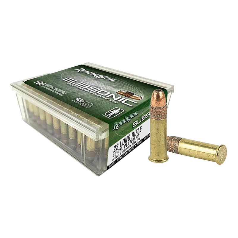 Remington Ammunition 21137 Subsonic Rimfire 22LR 40gr Hollow Point 100 Per Box50 Case