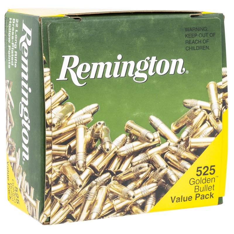 Remington Ammunition 21250 Golden Bullet Value Pack 22LR 36 gr Hollow Point 525 Per Box12 Case