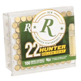 Remington Ammunition R21251 Golden Hunter  22LR 40gr Plated Hollow Point 100 Per Box50 Case