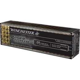 Winchester Ammo SUP22LR Super Suppressed  22LR 45gr Black Copper Plated Round Nose 100 Per Box20 Case