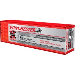 Winchester Ammo X22LRSS1 Super X  22LR 40gr Super Speed Round Nose Copper Plated 100 Per Box20 Case