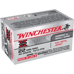 Winchester Ammo X22M Super X  22WMR 40gr Full Metal Jacket 50 Per Box40 Case