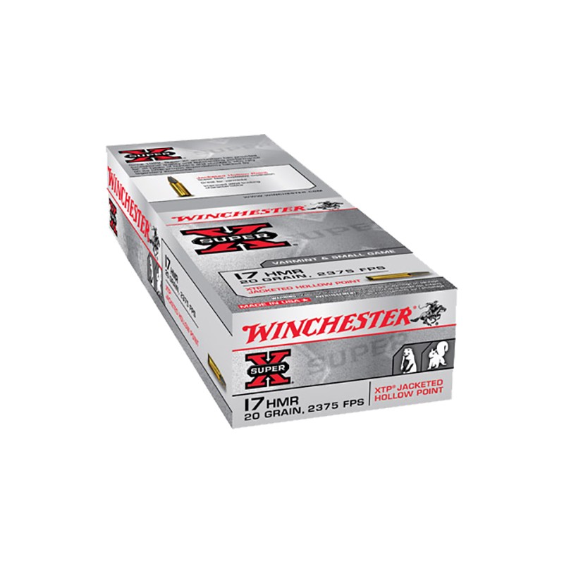 Winchester Ammo X17HMR1 Super X  17HMR 20gr Hornady XTP Hollow Point 50 Per Box20 Case