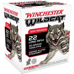 Winchester Ammo WW22LRB Wildcat  22LR 40gr Copper Plated DynaPoint 500 Per Box10 Case Bulk