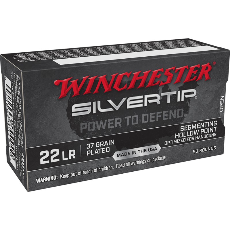 Winchester Ammo W22LRST Silvertip  22LR 37gr Silvertip Hollow Point 50 Per Box40 Case