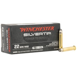 Winchester Ammo W22MST Silvertip  22Mag 40gr Silvertip Hollow Point 50 Per Box20 Case