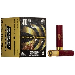 Federal PD412JGE4 Premium Personal Defense 410Gauge 2.50 4Pellets 716oz 4Shot 20 Per Box10 Case