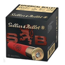 Sellier  Bellot SB410B Hunting  410Gauge 3 5Pellets 58oz Spherical 00Buck Shot 25 Box20 Case