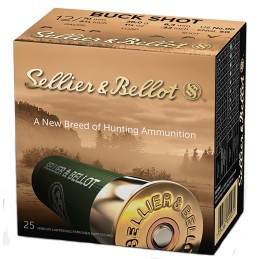 Sellier  Bellot SB12BSC Hunting  12Gauge 2.75 12Pellets 1 14oz 00Buck Shot 25 Box10 Case