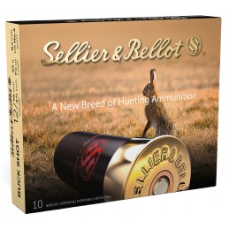 Sellier  Bellot SB12BSH Hunting  12Gauge 2.75 21Pellets 1 18oz 4Buck Shot 10 Box25 Case