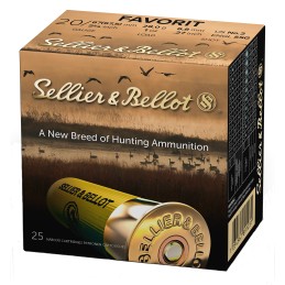 Sellier  Bellot SB20BSA Hunting  20Gauge 2.75 12Pellets 1oz 2Shot 25 Box10 Case