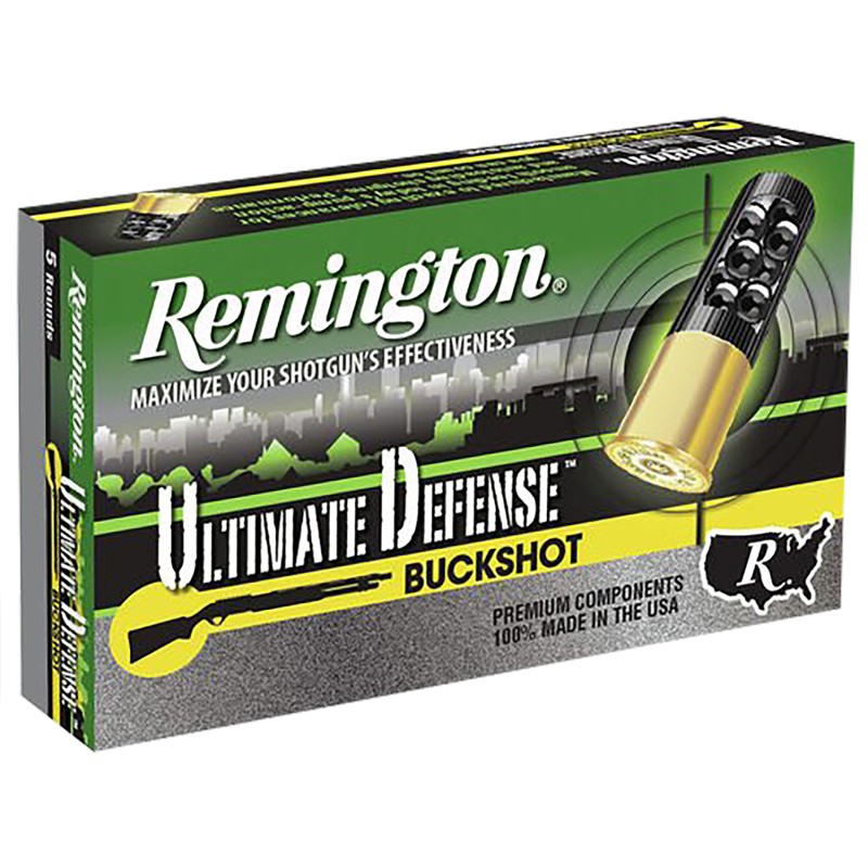 Remington Ammunition 20639 Ultimate Defense Buckshot 12Gauge 3 4Buck Shot 5 Per Box20 Case