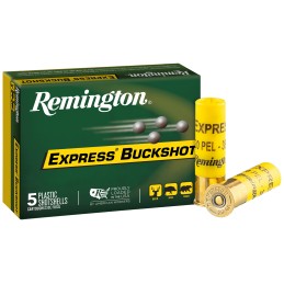 Remington Ammunition 20630 Express Buckshot 20Gauge 2.75 3Buck Shot 5 Per Box50 Case