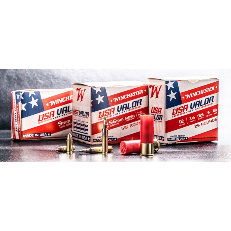 Winchester Ammo USA1200VP USA Valor 12Gauge 2.75 9Pellets 00Buck Shot 25 Per Box10 Case Limited