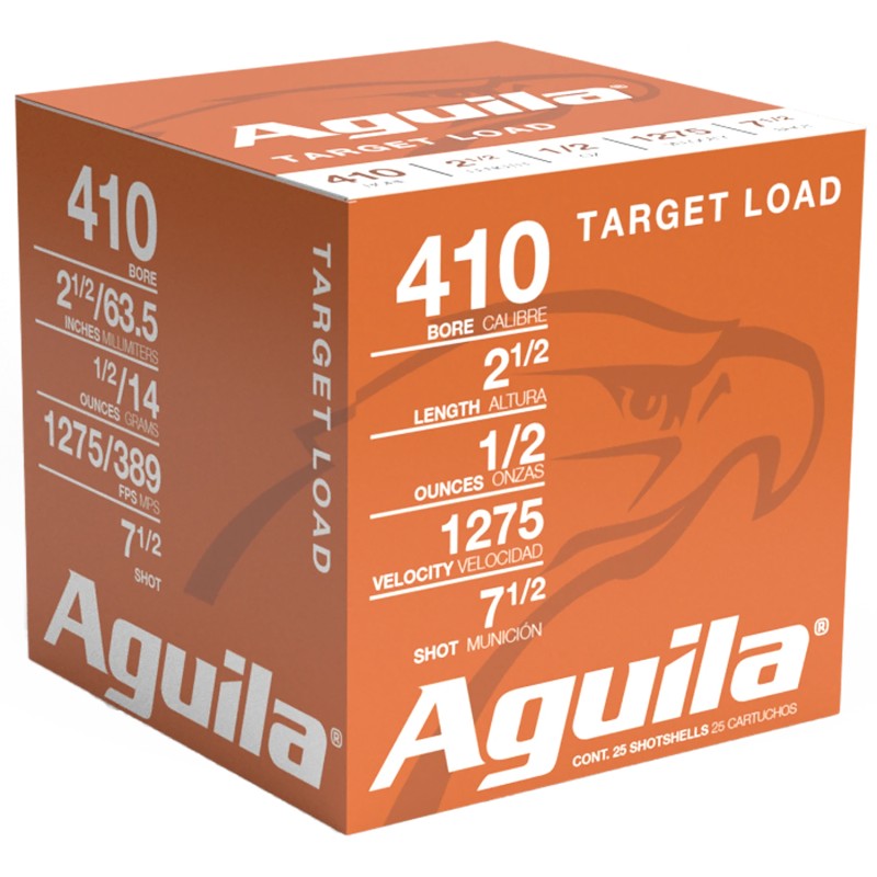 Aguila 1CHB4137 Birdshot High Velocity 410Gauge 2.50 12oz 7.5Shot 25 Per Box20 Case