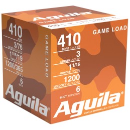 Aguila 1CHB4126 Birdshot Standard Velocity 410Gauge 3 1116oz 6Shot 25 Per Box20 Case