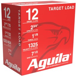 Aguila 1CHB1246 Sporting Clays High Velocity 12Gauge 2.75 1 18oz 7.5Shot 25 Per Box10 Case