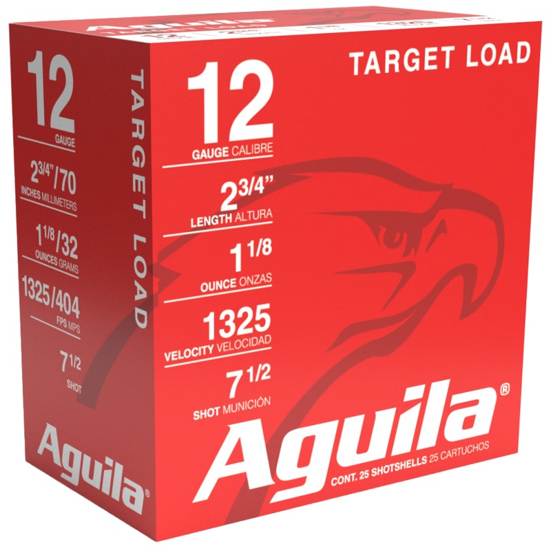 Aguila 1CHB1246 Sporting Clays High Velocity 12Gauge 2.75 1 18oz 7.5Shot 25 Per Box10 Case