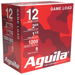 Aguila 1CHB1216 Birdshot Standard Velocity 12Gauge 2.75 1 18oz 6Shot 25 Per Box10 Case