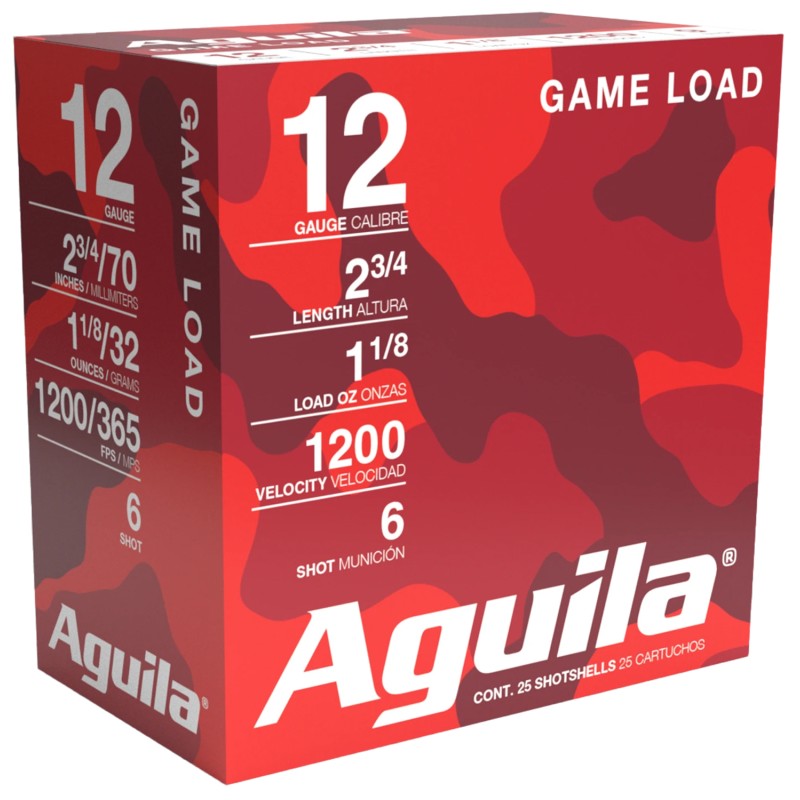 Aguila 1CHB1216 Birdshot Standard Velocity 12Gauge 2.75 1 18oz 6Shot 25 Per Box10 Case