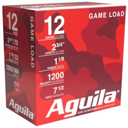 Aguila 1CHB1217 Birdshot Standard Velocity 12Gauge 2.75 1 18oz 7.5Shot 25 Per Box10 Case