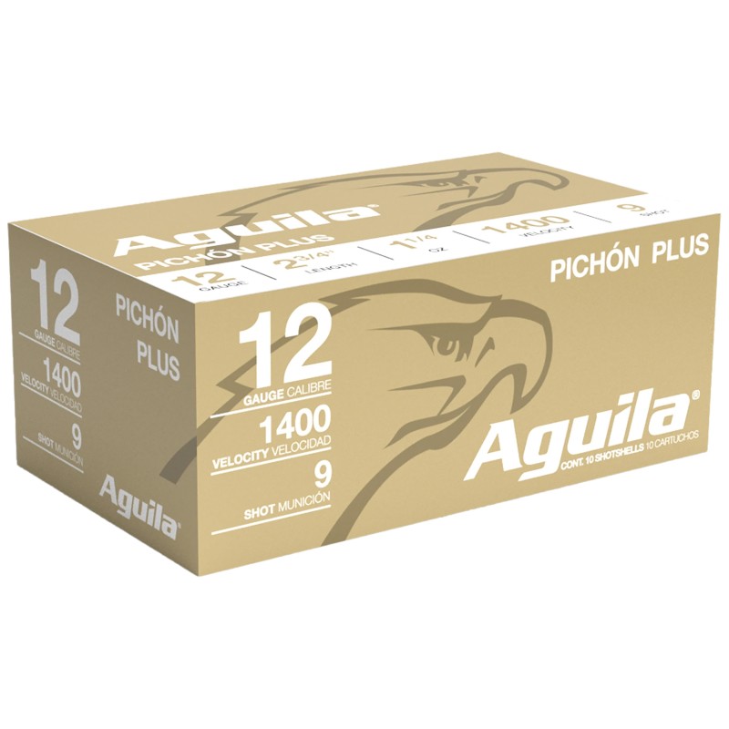 Aguila 1CHB1297 Pichon Plus High Velocity 12Gauge 2.75 1 14oz 9Shot 10 Per Box25 Case