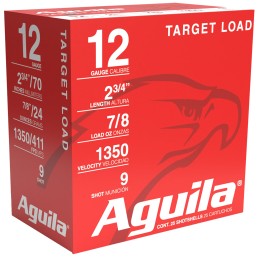 Aguila 1CHB1254 Skeet Load High Velocity 12Gauge 2.75 78oz 9Shot 25 Per Box10 Case