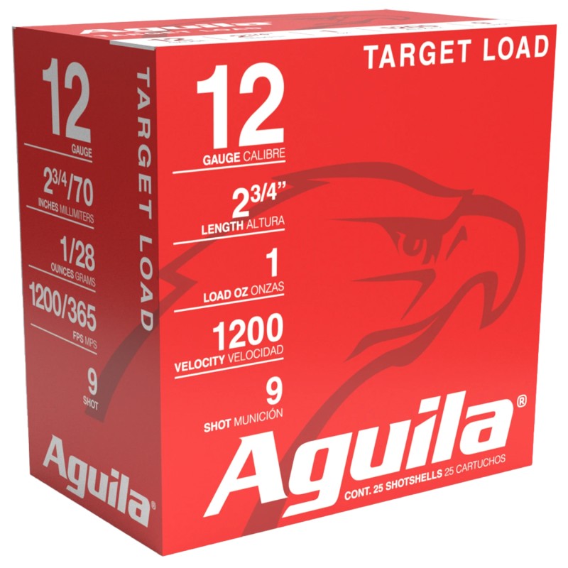 Aguila 1CHB1306 Target Load Competition 12Gauge 2.75 1oz 9Shot 25 Per Box10 Case