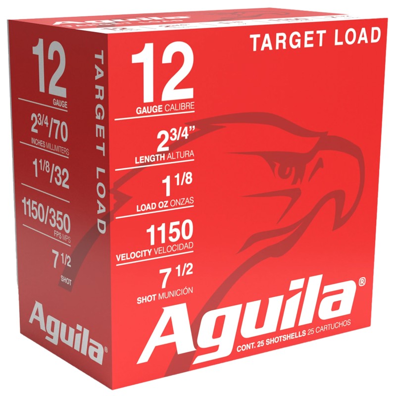 Aguila 1CHB1282 Target Load Competition 12Gauge 2.75 1 18oz 7.5Shot 25 Per Box10 Case