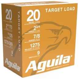 Aguila 1CHB2039 Target Load Competition 20Gauge 2.75 78oz 9Shot 25 Per Box10 Case