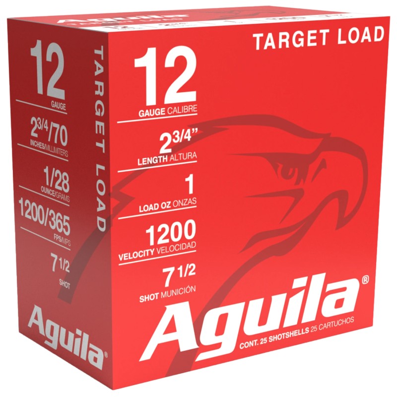 Aguila 1CHB1304 Target Load Competition 12Gauge 2.75 1oz 7.5Shot 25 Per Box10 Case