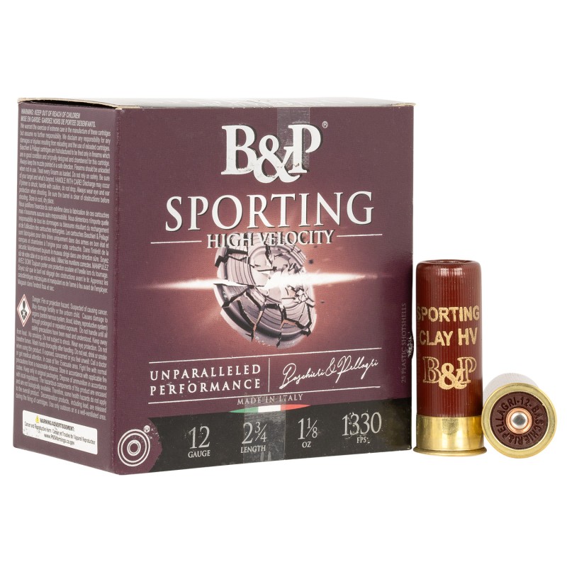 BP 12B8SCH8 Sporting Clay  12Gauge 2.75 1 18oz 8Shot 25 Per Box10 Case