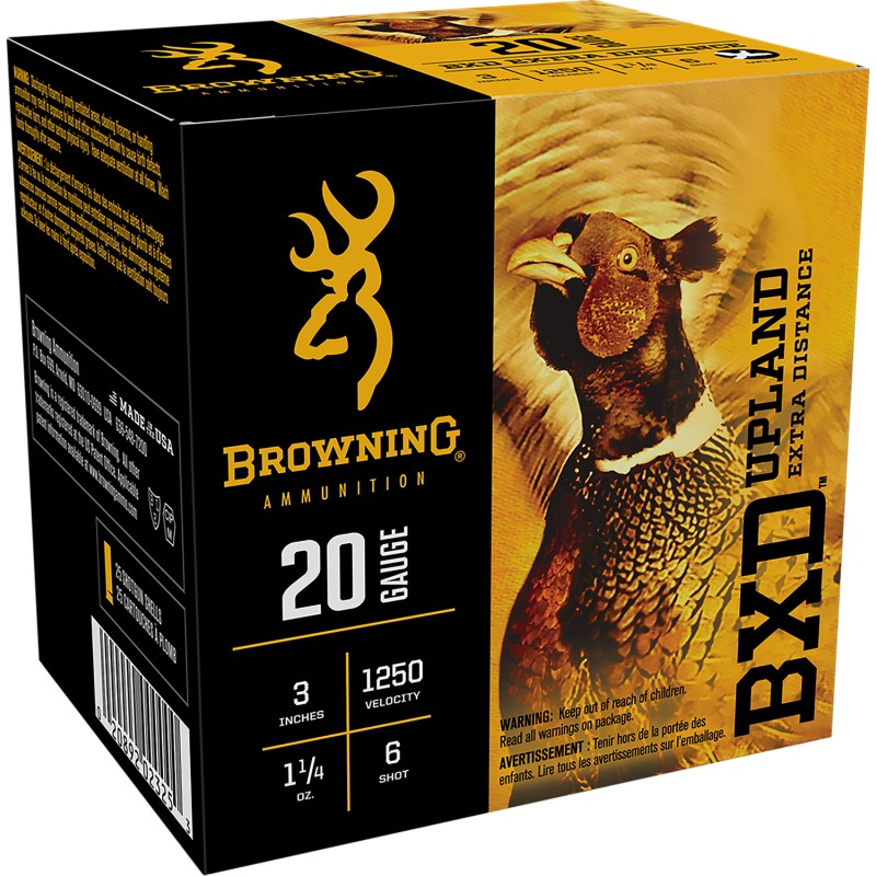 Browning Ammo B193512036 BXD Upland 20Gauge 3 1 14oz 6Shot 25 Per Box10 Case