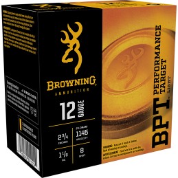 Browning Ammo B193611228 BPT Performance Target Light 12Gauge 2.75 1 18oz 8Shot 25 Per Box10 Case