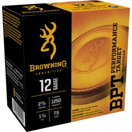 Browning Ammo B193641227 BPT Performance Target Handicap 12Gauge 2.75 1 18oz 7.5Shot 25 Per Box10 Case