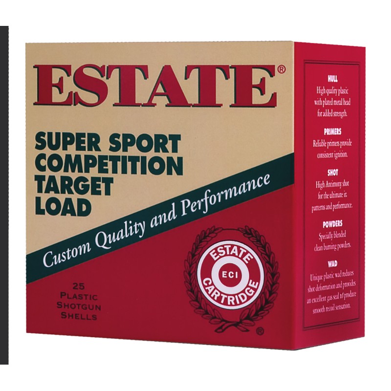 Estate Cartridge SS12XH110075WM Super Sport Target 12Gauge 2.75 1oz 7.5Shot 200 Box Case Only