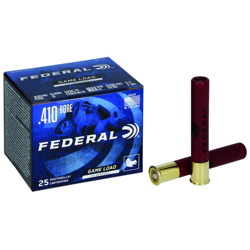 Federal H41375 GameShok High Brass 410Gauge 3 1116oz 7.5Shot 25 Per Box10 Case