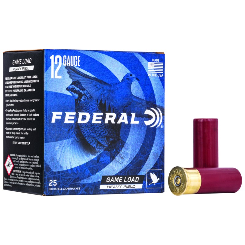 Federal H1234 GameShok Heavy Field 12Gauge 2.75 1 18oz 4Shot 25 Per Box10 Case